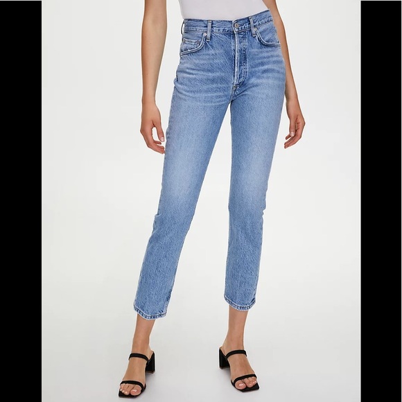 Agolde Riley Straight Crop Jeans 